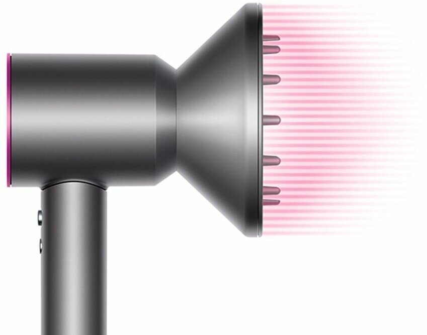 Интеллектуальный фен для волос Super Hair Dryer 1600 Вт, 3 режима, 5 магнитных насадок, ионизация воздуха - фотография № 4