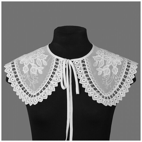 Воротник ажурный KRUZHEVO арт. TBY.13/182 цв. белый уп.1 компл