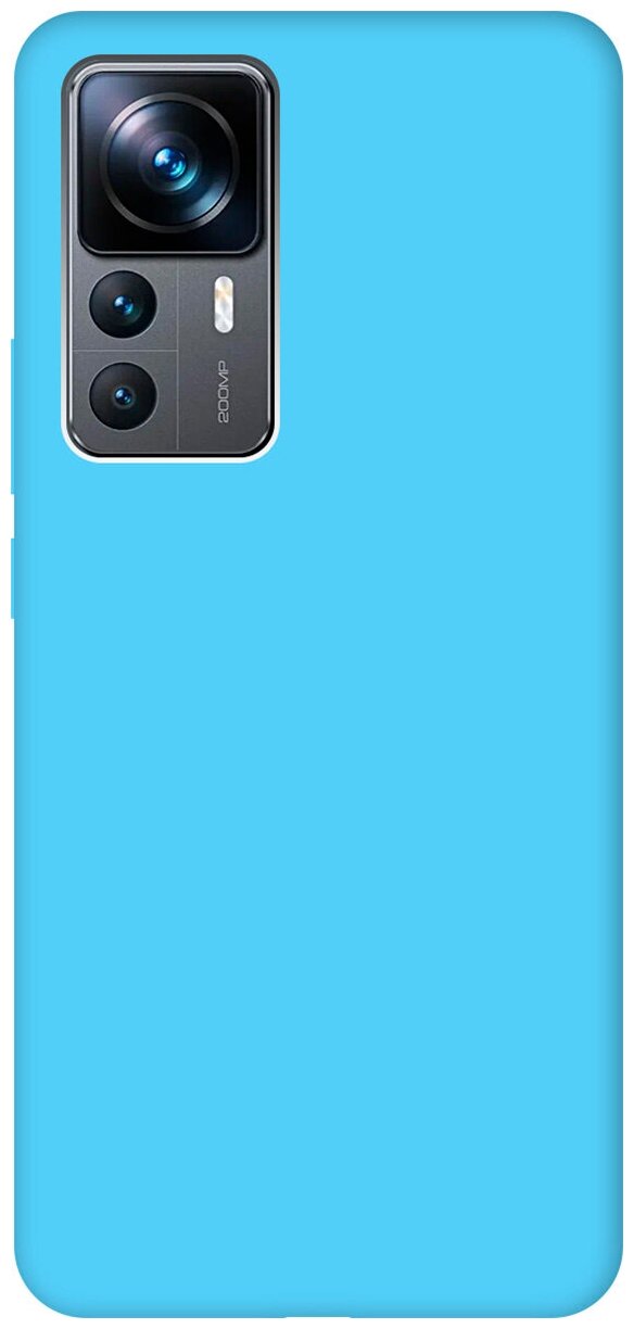 Силиконовый чехол на Xiaomi 12T, 12T Pro, Сяоми 12Т, 12Т Про Silky Touch Premium голубой