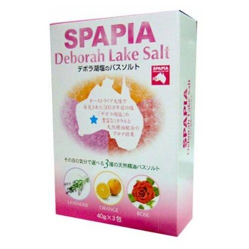 Купить Fuso Kagaku Spapia Соль для ванны со спа-эффектом и ароматами лаванды, апельсина и розы (3 пакетика *40 гр.)