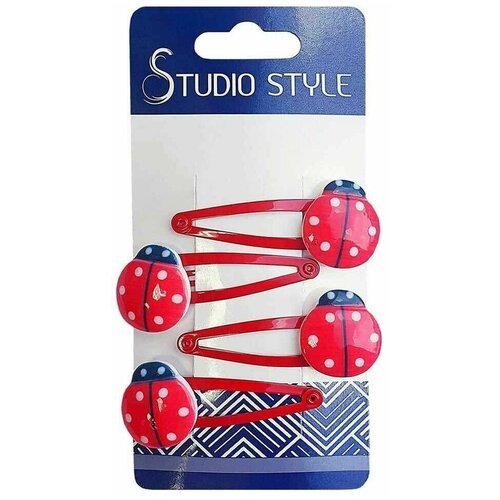 Studio Style Заколки для волос клик клак с декором, 4 шт (44185-5322)