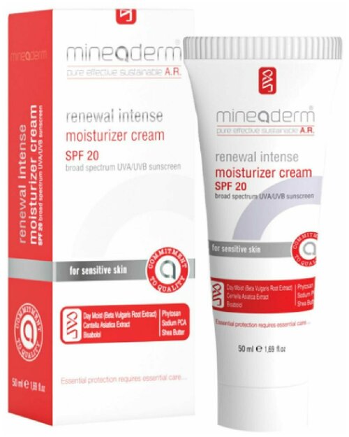 MINEADERM, Крем против морщин SPF20 50мл, интенсивный и увлажняющий / Renewal Intense Moisturizer Cream SPF20