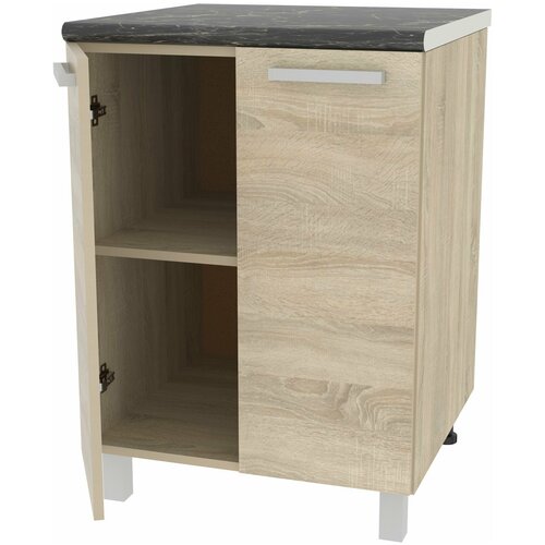 Стол 600 со столешницей мраморные берега - сонома