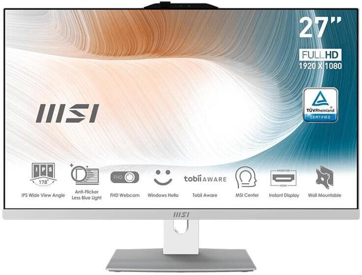 Моноблок MSI Modern AM272P 12M-404XRU [9S6-AF8212-497] White 27" {FHD i3 1215U/8Gb/SSD512Gb UHDG/no 9S6-AF8212-497