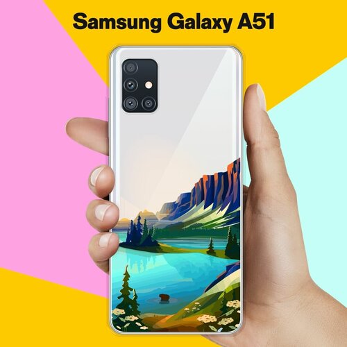 Силиконовый чехол на Samsung Galaxy A51 Озеро и горы / для Самсунг Галакси А51 силиконовый чехол горы и озеро на samsung galaxy a51