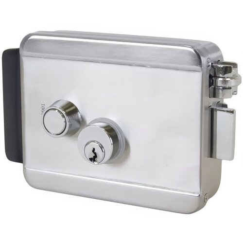 Замок электромеханический универсальный Из нержавеющей стали для улицы и помещений Для дверей открывающихся наружу и внутрь блокировка механической кнопки механическое открытие снаружи ключом изнутри кнопкой 12357₽