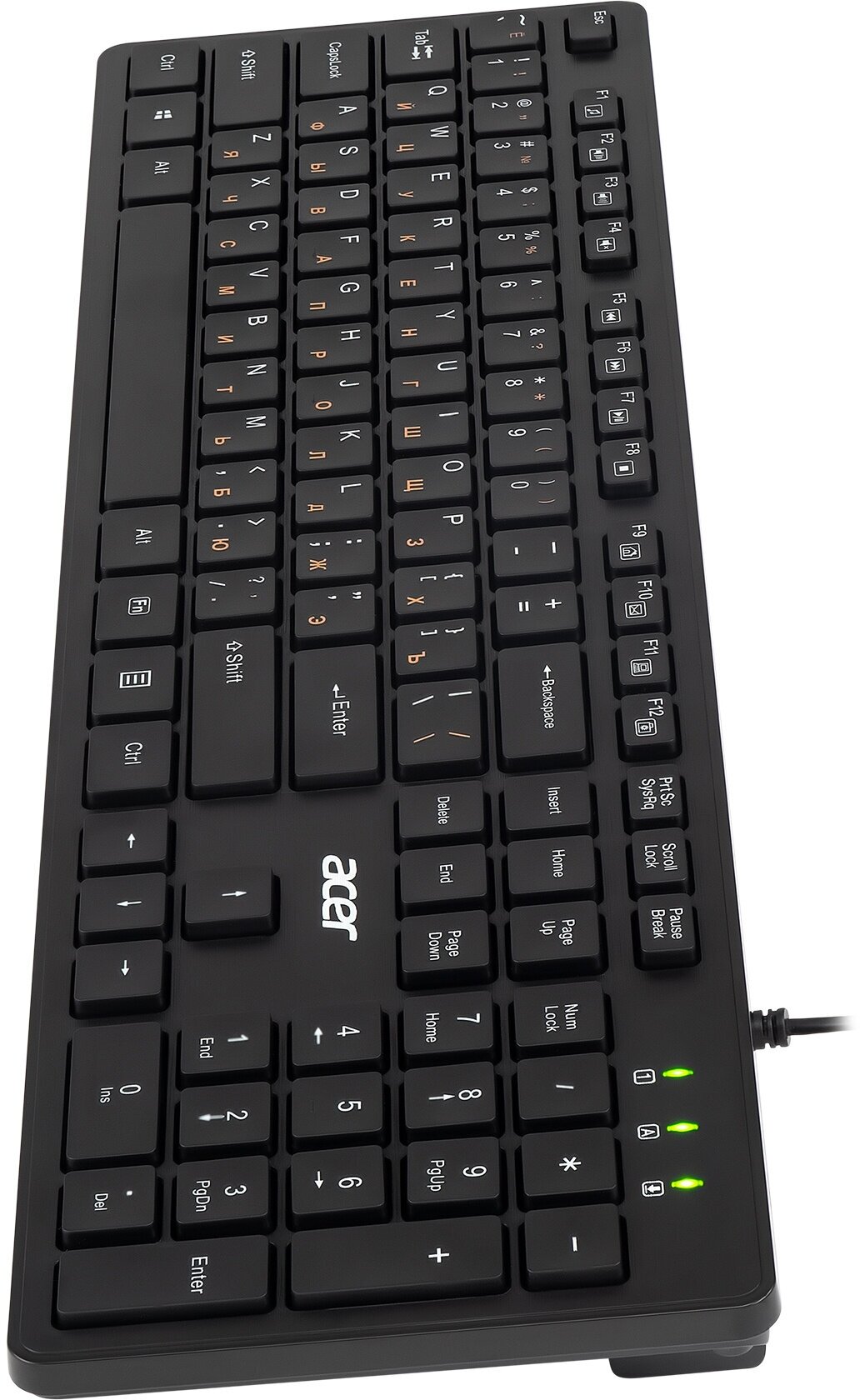 Клавиатура Acer OKW122 черный USB (ZL. KBDEE.00C)