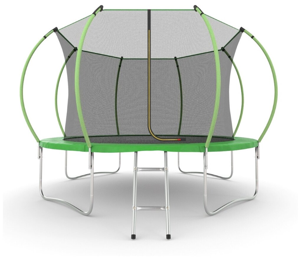 Батут с внутренней сеткой и лестницей, EVO JUMP Internal 12ft (Green)