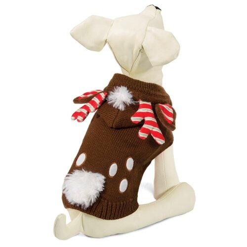 фото Свитер для собак triol "рождественский олень" (цвет: коричневый), размер l