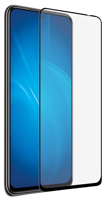 Закаленное стекло DF с черной рамкой 3D для телефона Xiaomi Redmi Note 10T/ Poco M3 Pro Full Screen + Full Glue