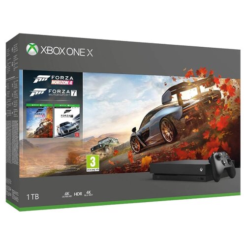 фото Игровая приставка Microsoft Xbox One X черный + Forza Horizon4 и Forza7