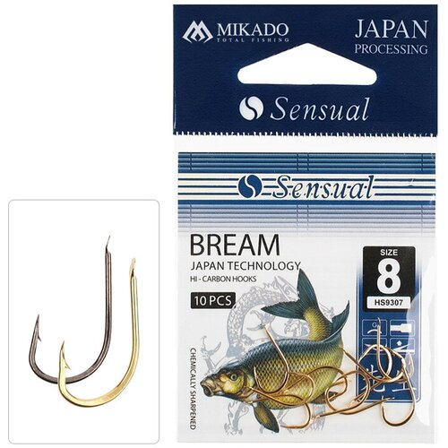 mikado крючки sensual sode 14 ni 10шт Mikado, Крючки Sensual Bream, №8, NI, 10шт.