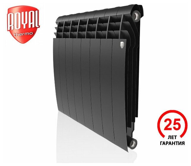 Радиатор биметаллический Royal Thermo BiLiner 500 Noir Sable - 8 секц.