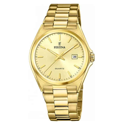 Наручные часы FESTINA Classics, золотой наручные часы festina classics наручные часы festina classics 20552 мужские кварцевые водонепроницаемые белый
