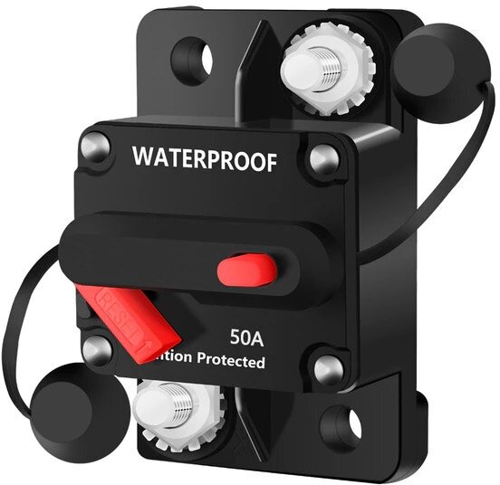 Автоматический предохранитель WATERPROOF 50A IP67 12/24/36/48V