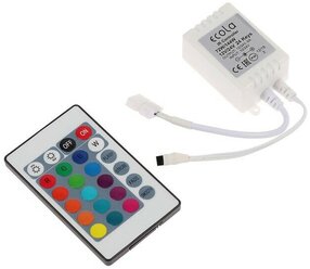 Контроллер Ecola LED strip RGB IR controller, 6А, 12В-72Вт, 24В-144 Вт, для ленты, и/к пульт