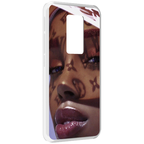 Чехол MyPads лицо девушки тень женский для Motorola Defy 2021 задняя-панель-накладка-бампер