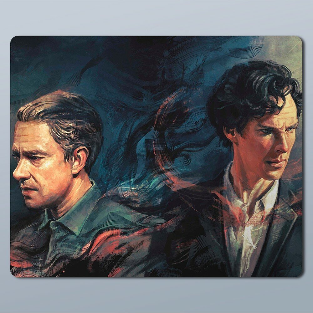Коврик для мыши с принтом Шерлок Sherlock - 9024