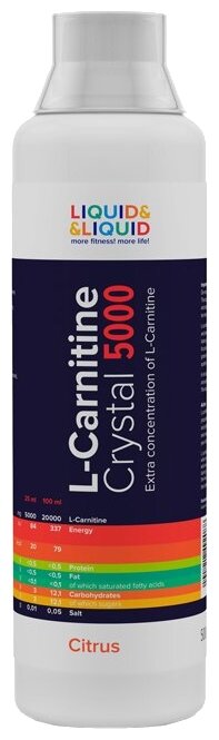 Liquid & Liquid L-Carnitine Crystal 5000 (500 мл) - Цитрусовый