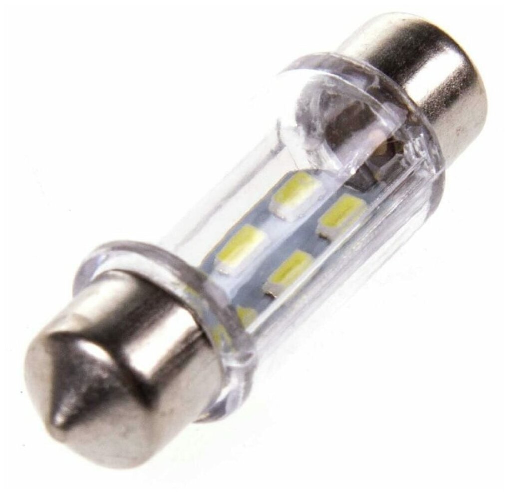 Автолампа Диод T11(C5w) 12v 6 Smd Диодов 1-Конт 36мм Белая Skyway Cалон Номер Skyway арт. S08201179