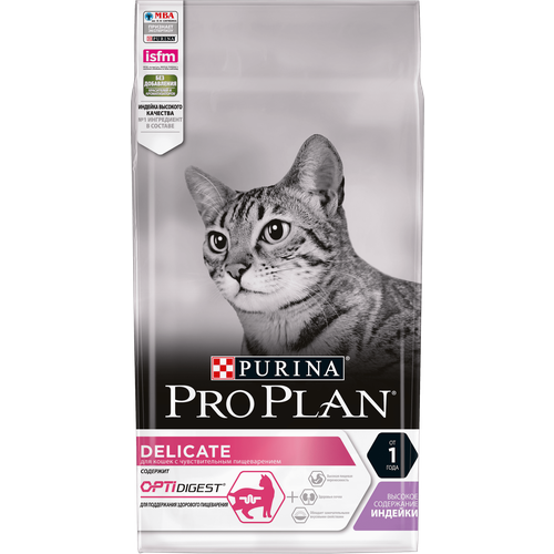 Сухой корм для кошек Purina Pro Plan Delicate Feline Turkey 12кг