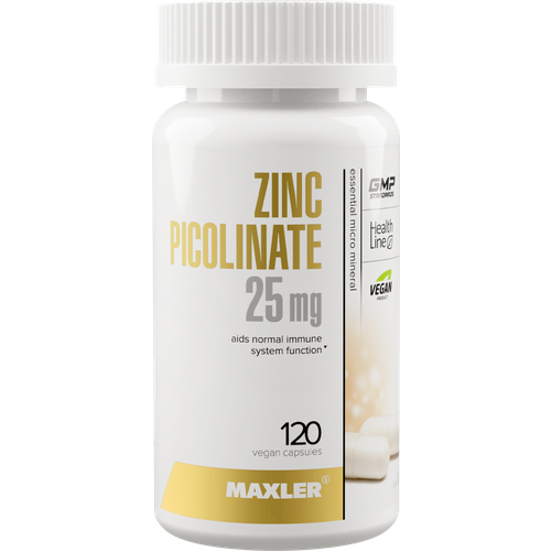 MAXLER Zinc Picolinate капс., 25 мг, 100 г, 120 шт.