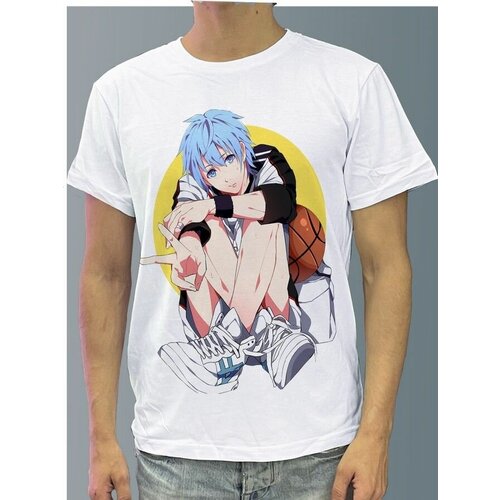 фото Футболка мужская белая из хлопка с dtf рисунком аниме баскетбол куроко - 1024 будь на стиле