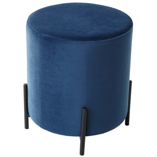 Пуф M-CITY для гостиной феликс круглый графит #14, велюр / черный каркас