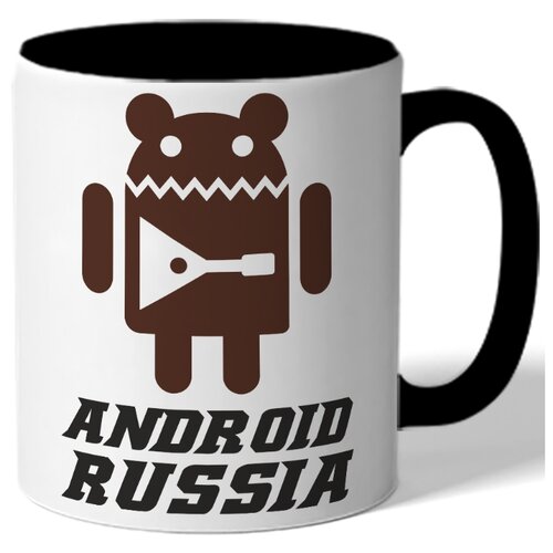 фото Кружка цветная android russia - русский андроид drabs