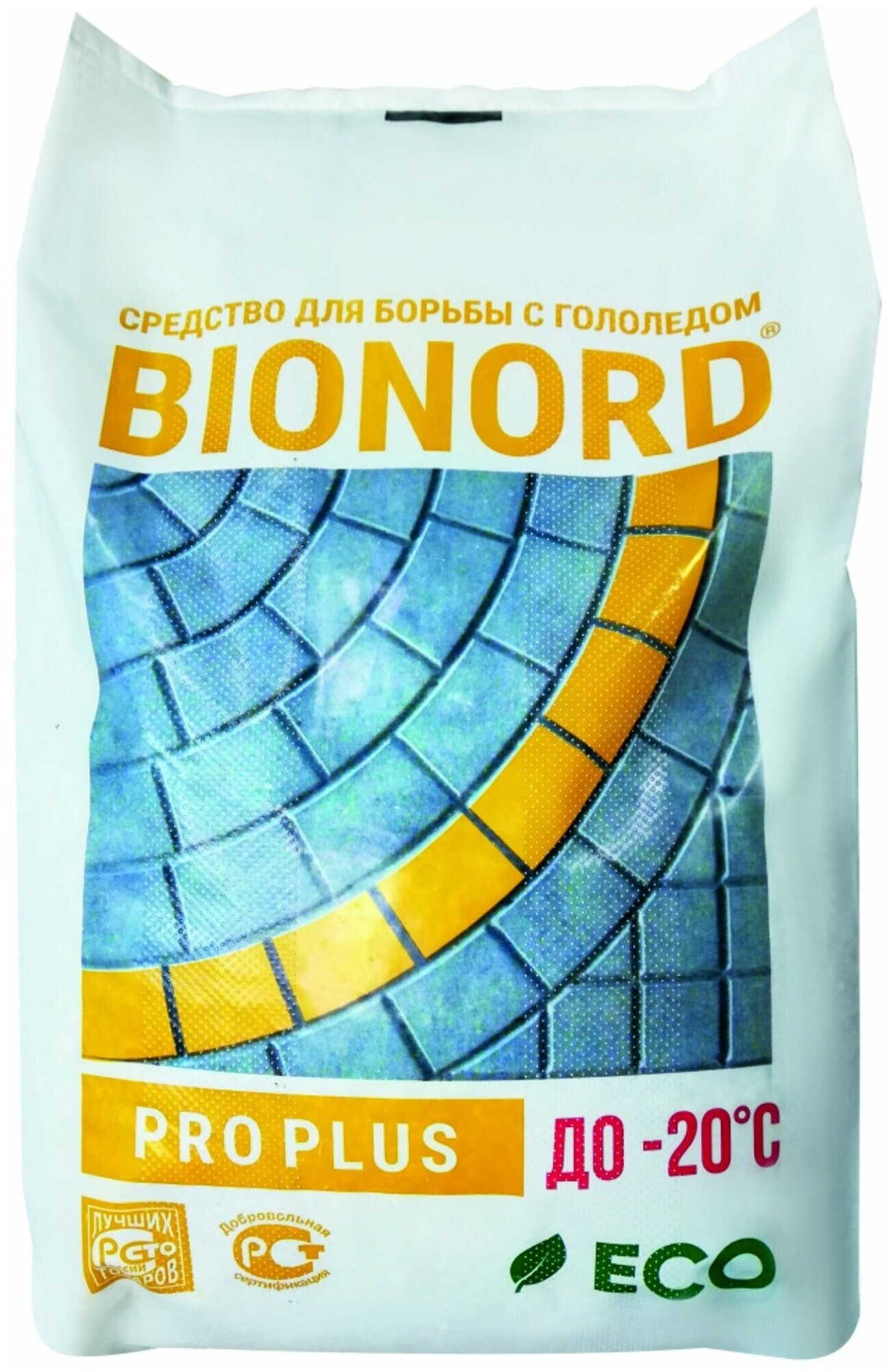 Реагент противогололедный Бионорд Про Плюс -20 в грануле 23 кг (Bionord Pro Plus) антигололедный