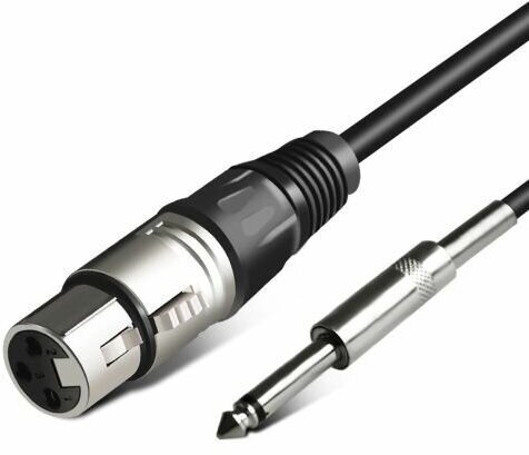 Кабель микрофонный 6.5 mm XLR Jack 6.3 mm 3 метра черный