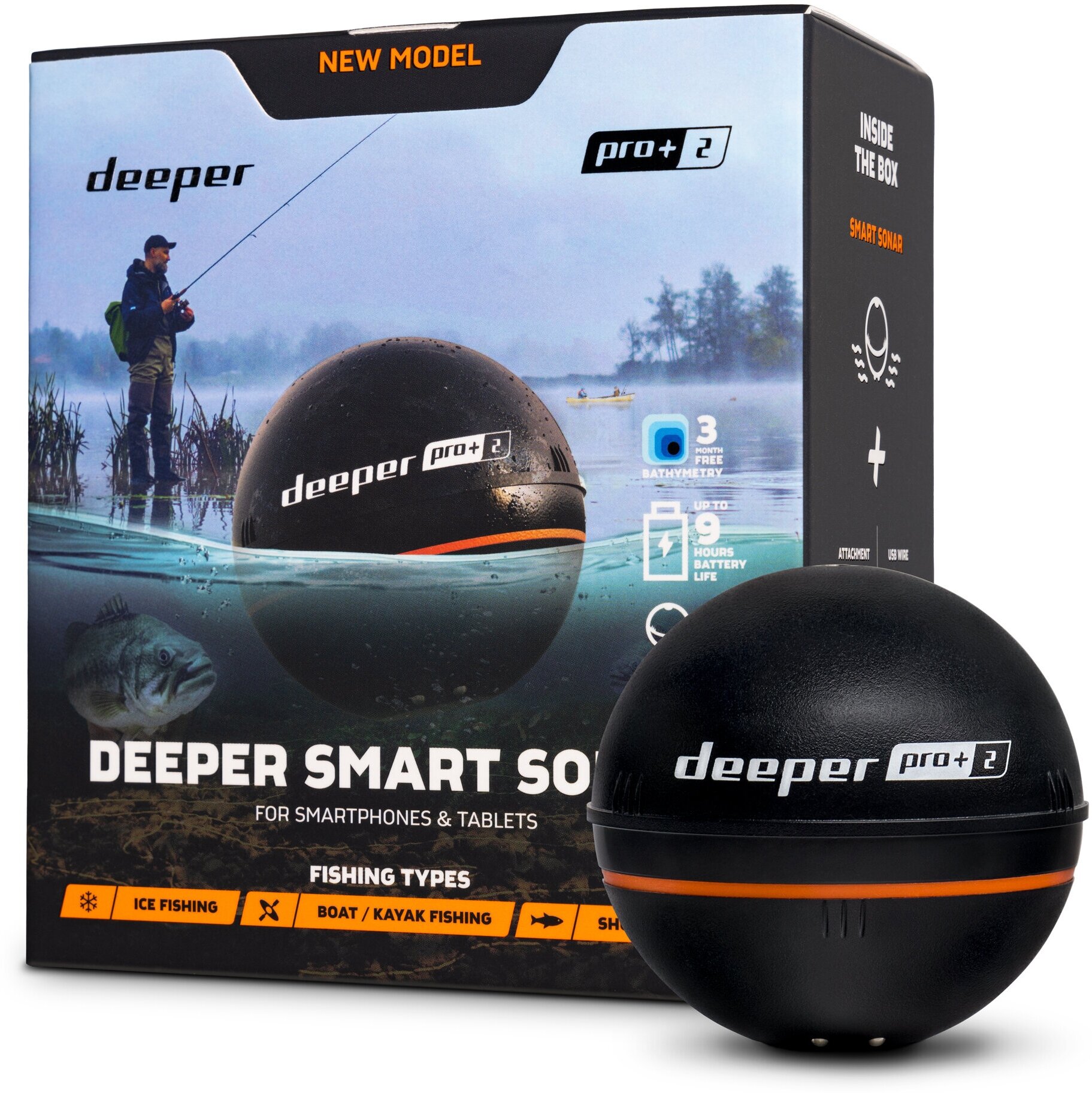 Беспроводной Эхолот Deeper Smart Sonar PRO+ 2.0 (DP5H10S10)