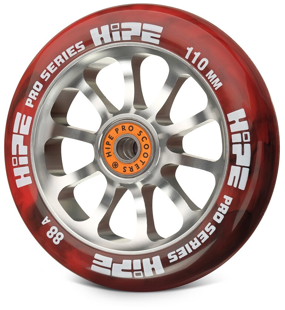 Колесо Hipe H7 110mm*26mm, Red/silver, Black/red