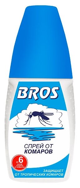 Спрей-жидкость от комаров "Bros", 100 мл - фотография № 1