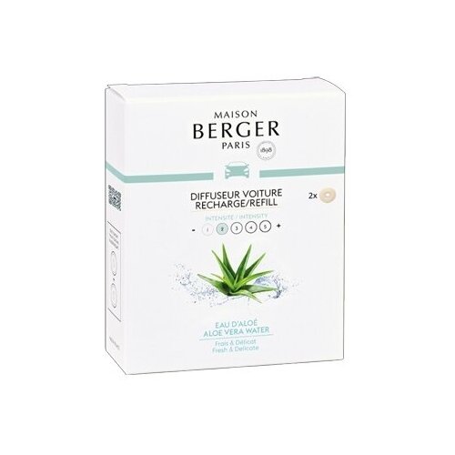 Сменный блок для автодиффузора Maison Berger СОК алоэ (Aloe Vera Water), 2 шт