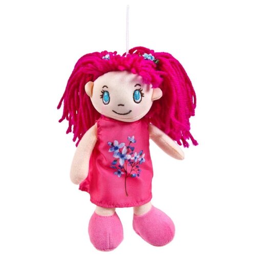 фото Мягкая игрушка abtoys кукла в малиновом платье 20 см