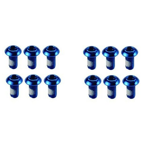 фото Набор болтов ashima для крепления тормозного ротора, синие, m5x10, 12 штук