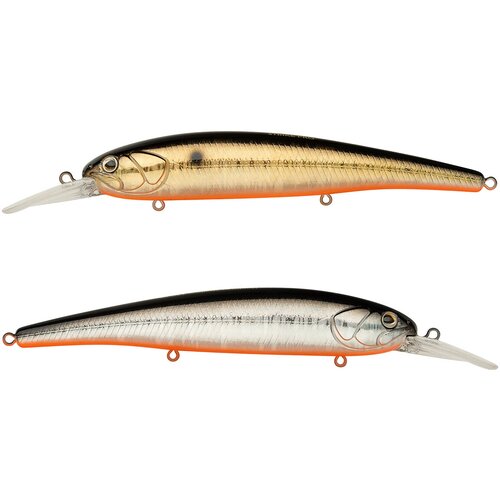 Воблер Минноу Strike Pro Hooligan Shallow 120SP, цвет: A70-613-SBO-LU Double Silver/Smoked, (EG-220S воблер минноу strike pro intriger 120sp цвет a70 613 sbo double silver smoked eg 194b sp a70 613 sbo