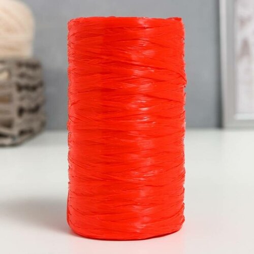 Пряжа - Для вязания мочалок, 100% полипропилен, 300м/75гр, №2-3, цвет красный, 5 шт.