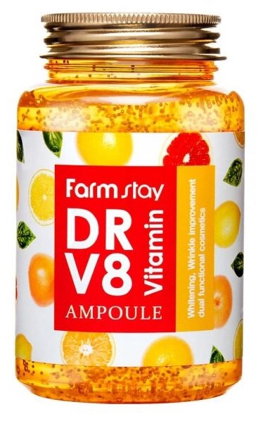 Farmstay Dr.V8 Vitamin Ampoule Многофункциональная витаминная сыворотка для лица, 250 мл