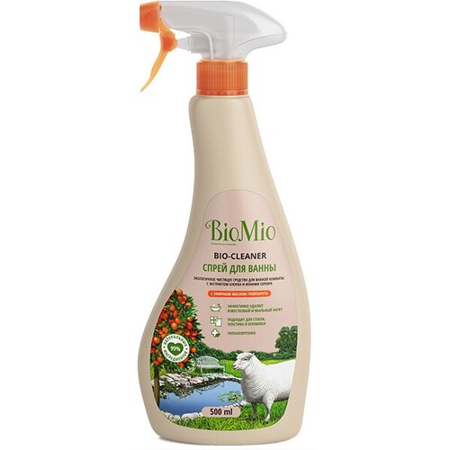 Набор из 3 штук Чистящее средство BIO MIO 500мл Bio-Bathroom Грейпфрут для ванны, спрей
