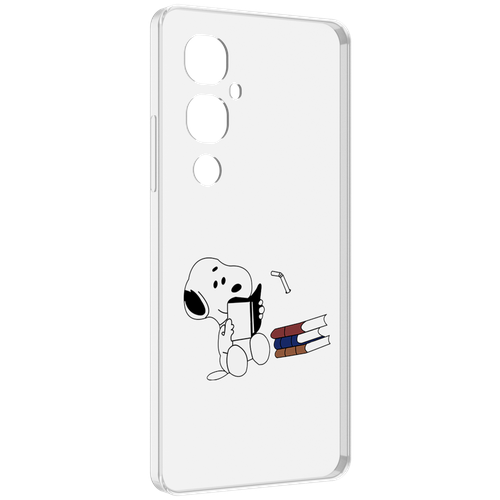 Чехол MyPads собака-с-книжками для Tecno Pova 4 Pro задняя-панель-накладка-бампер
