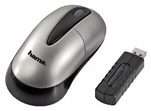 Беспроводная мышь HAMA AM-6000 RF Optical Mouse Black+Silver USB
