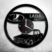 Настенные часы из виниловой пластинки с изображением Лады/Lada