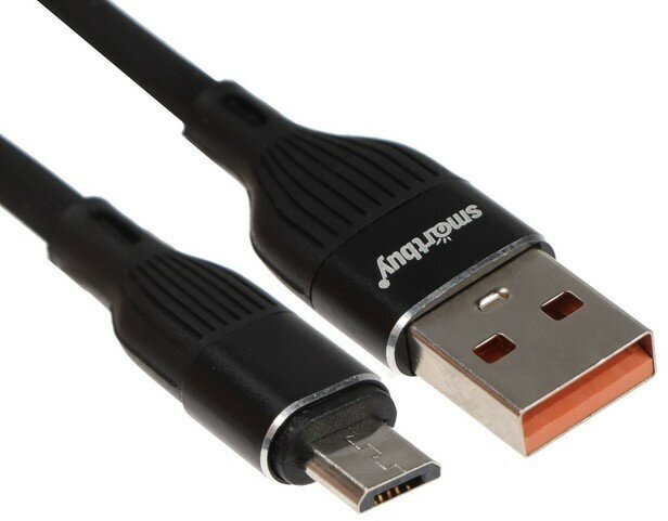 Smartbuy Кабель Smartbuy S72, microUSB - USB, 2.4 А, 1 м, зарядка + передача данных, черный