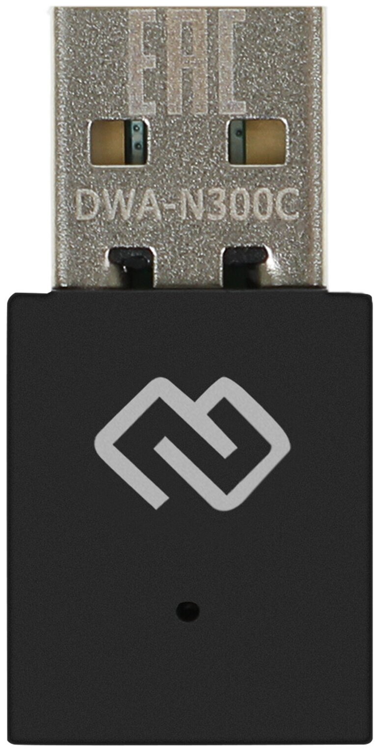 Сетевой адаптер Wi-Fi Digma DWA-N300C N300 USB 20 (ант внутр) 1ант (упак:1)