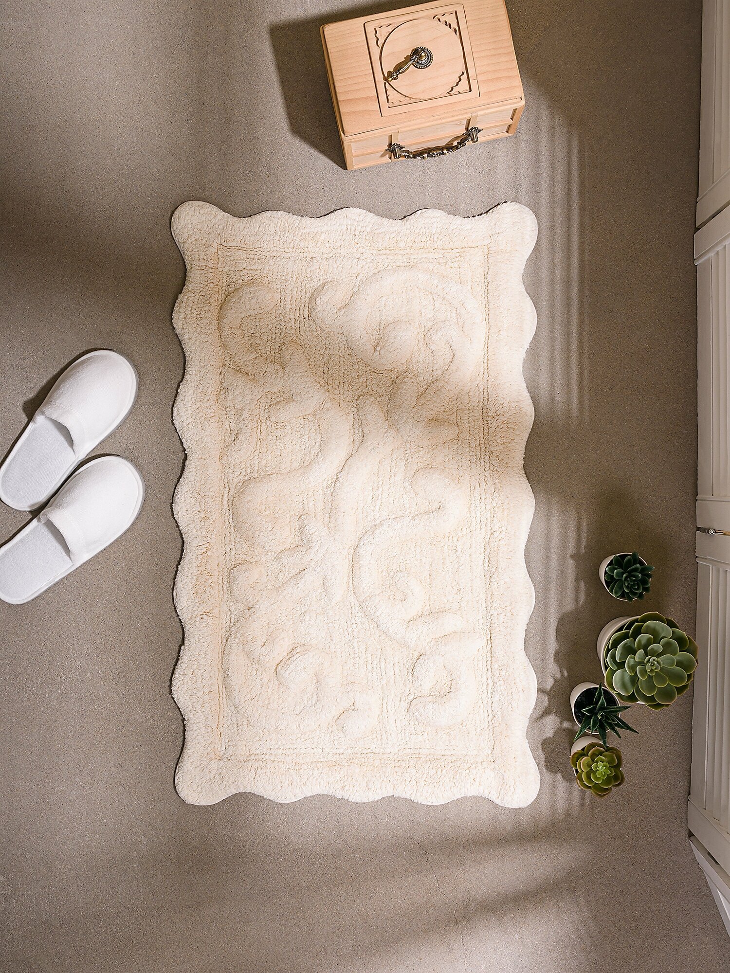 Мягкий коврик Rаmаgе для ванной комнаты 50х80 см, цвет бежевый