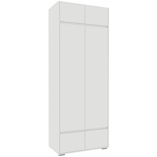 Шкаф двухстворчатый «BOSA» (802*2176*440) Белый/Белый