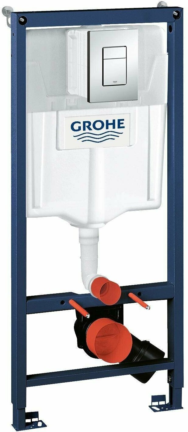 Система инсталляции для унитаза, GROHE Rapid SL, комплект 3 в 1, монтажная высота 1.13 м, (38772001)