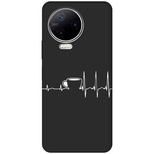 Матовый чехол Coffee Cardiogram W для Infinix Note 12 Pro / Инфиникс Нот 12 Про с 3D эффектом черный матовый чехол coffee cardiogram для infinix note 12 pro инфиникс нот 12 про с 3d эффектом мятный